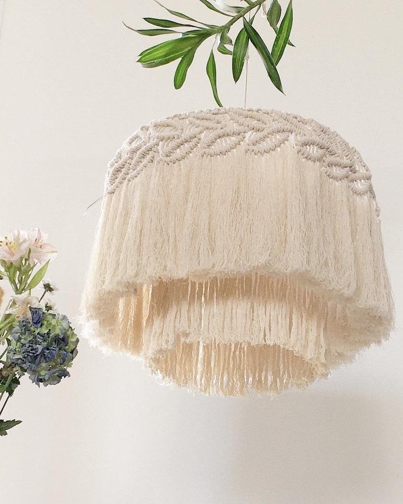 Coastal Chic Chandelier  - Handmade Lamp Shade - KnittsKnotts