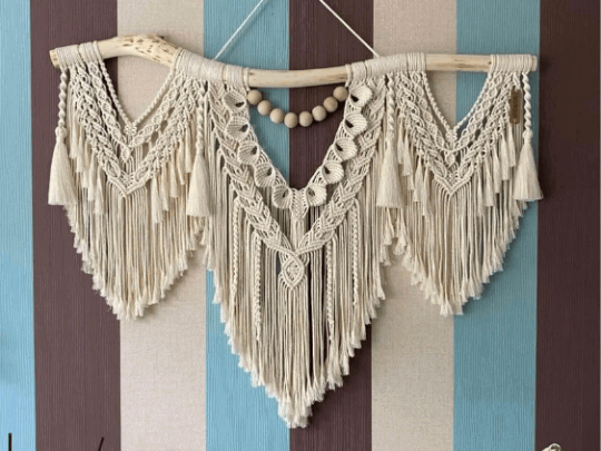 Delicate Drape - Macramé Tapestry Wall Hanging - KnittsKnotts