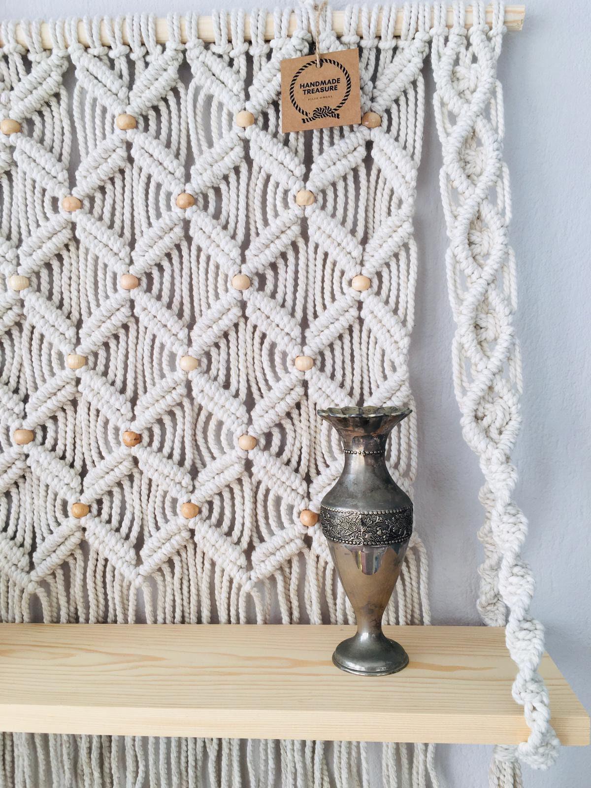 Driftwood Delights - Macrame Shelf - KnittsKnotts