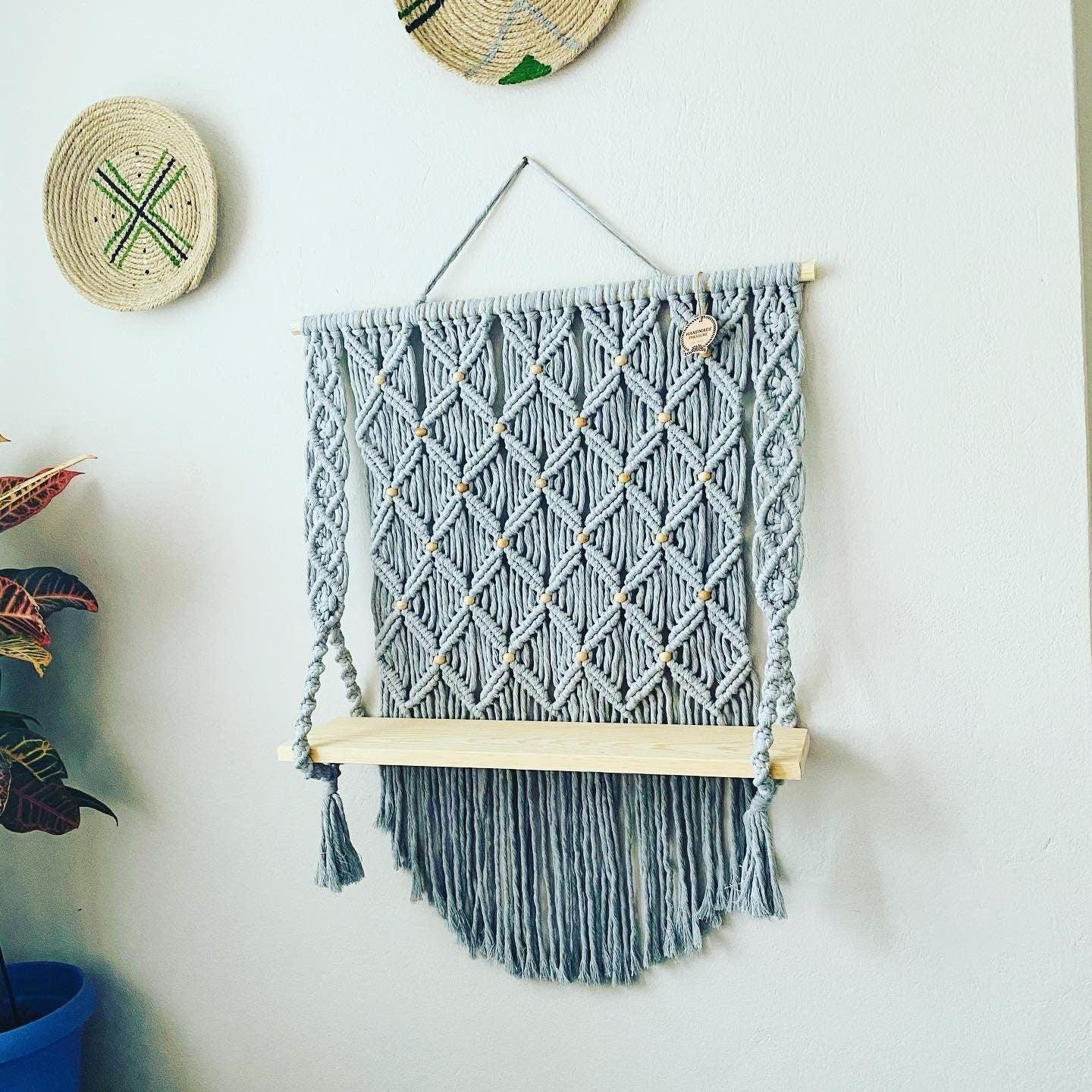 Driftwood Delights - Macrame Shelf - KnittsKnotts