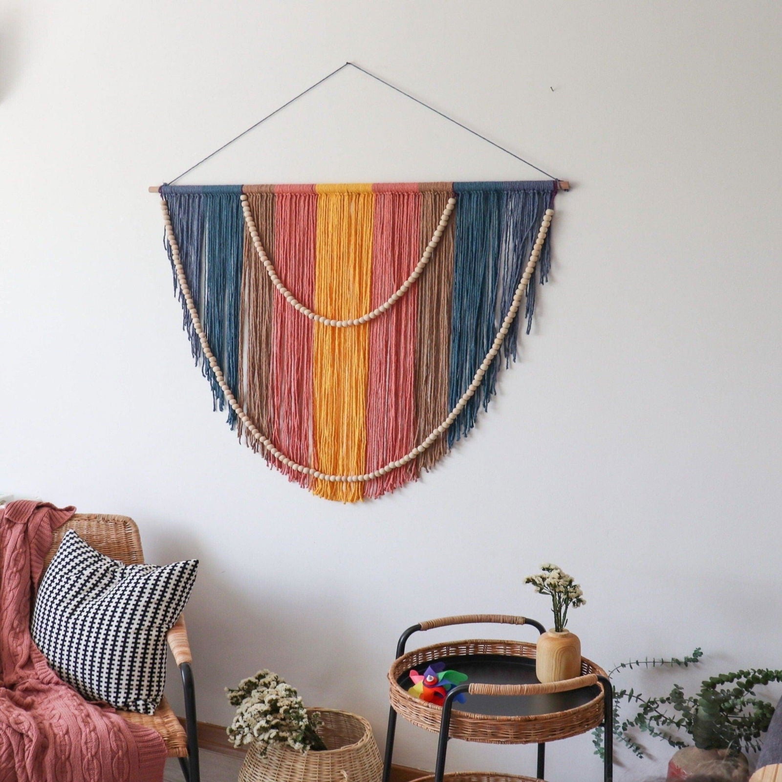 Grand Tapestry- Bohemian Wall Hanging - KnittsKnotts