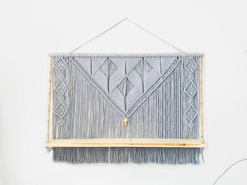 Moonlit Weaves - Macramé Plant Shelf - KnittsKnotts