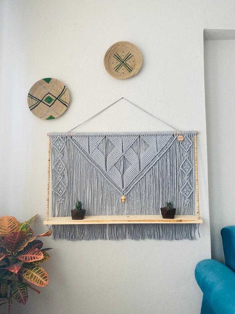 Nomadic Tassels - Macrame Shelf - KnittsKnotts