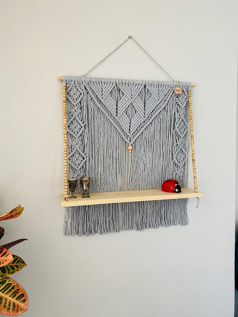 Nomadic Tassels - Macrame Shelf - KnittsKnotts