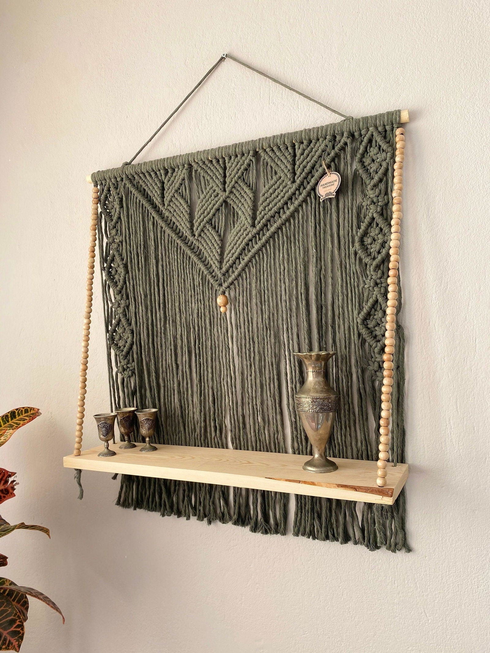 Nomadic Tassels - Macrame Shelf - KnittsKnotts