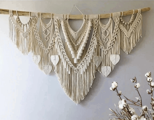 Radiant Reverie - Handmade Macramé Wall Hanging - KnittsKnotts