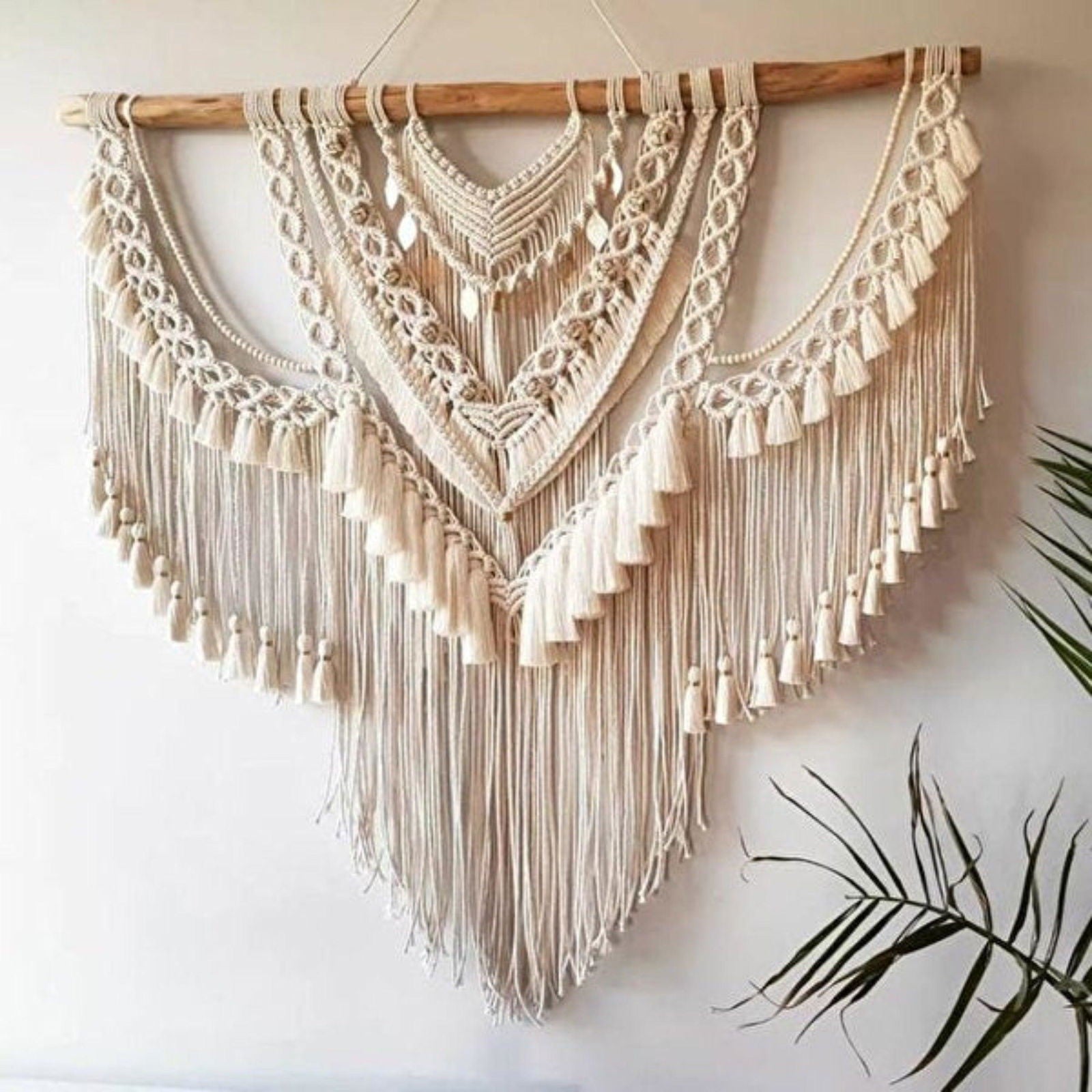 Statement Wall Hanging - Macramé Wall Mural - KnittsKnotts