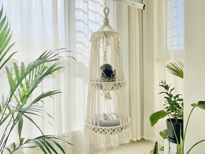 SwingPurr Sanctuaries - Two Tier Cat Swing - KnittsKnotts