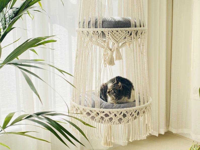 SwingPurr Sanctuaries - Two Tier Cat Swing - KnittsKnotts