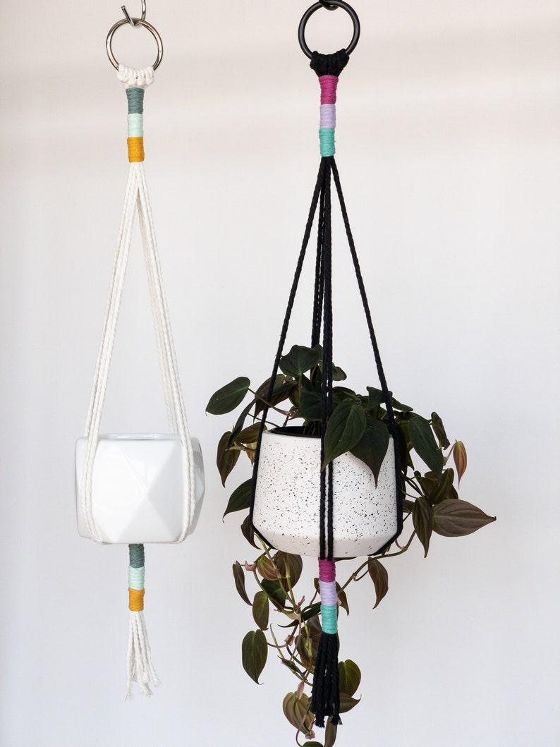 Whispering Willow Plant Harness - modern plant hanger ( Set of 2 ) - KnittsKnotts