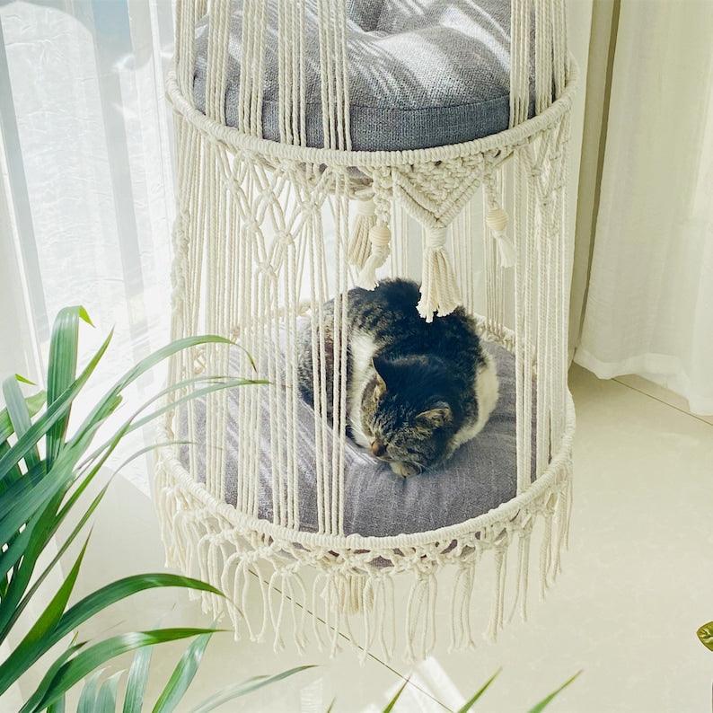 SwingPurr Sanctuaries - Two Tier Cat Swing - KnittsKnotts
